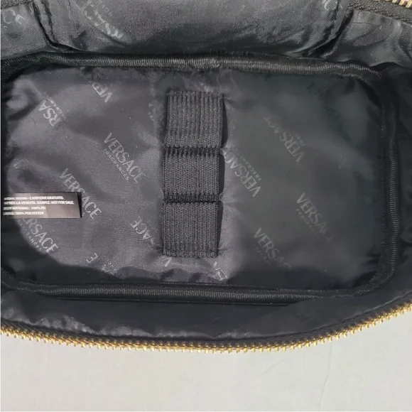 Versace Black and Gold Toiletry Bag Vanity Case Parfums Collection - Picture 3 of 9